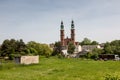 Piekary Slaskie in Upper Silesia (Gorny Slask) region of Poland. Neo-romanesque basilica of St Mary and St Bartholomew Royalty Free Stock Photo