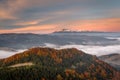 Sunrise over the High Tatras mountains Royalty Free Stock Photo