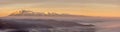 Sunrise over the High Tatras mountains Royalty Free Stock Photo