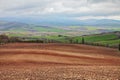 Pienza, Siena, Tuscany, Italy: landscape of the Val d`Orcia countryside Royalty Free Stock Photo