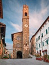 Montalcino, Siena, Tuscany, Italy: the medieval Palazzo dei Priori Royalty Free Stock Photo