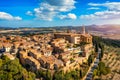 Pienza, a town in the province of Siena in Tuscany, Italy, Europe. Tuscany, Pienza italian medieval village. Siena, Italy. The Royalty Free Stock Photo