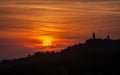 Pienza town at sunset, Tuscany, Italy