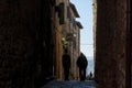 PIENZA - TUSCANY/ITALY, OCTOBER 30, 2016: Undefined people in the beautiful old and medieval town of Pienza, Val D`Orcia