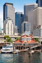 Pier 55 at Central Waterfront in Seattle, WA Royalty Free Stock Photo