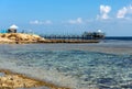 Pier above the coral reef and seascape - Red Sea Egypt Africa Royalty Free Stock Photo