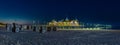 The Pier of Ahlbeck at the Baltic Coast Island Usedom, Germany in dusk light