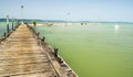 Pier of Balatonlelle lake Royalty Free Stock Photo