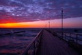 Pier on Baltic Sea at a beautiful sunset