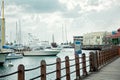 Pier Barbados Island Capital. Yachts and boats.