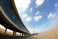 Pier on the beach in scheveningen the hague holland Royalty Free Stock Photo