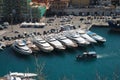 Pier with boats in the harbour of Nice, view from above
