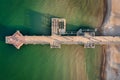 Pier in Brzezno and the beach of the Baltic Sea in Gdansk. Poland Royalty Free Stock Photo