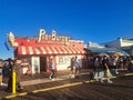 Pier Burger Fast Food Restaurant, Santa Monica, California on a Sunny Day