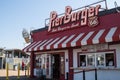 Pier Burger restaurant is a popular fast food dining establishment on the famous Santa Monica Pier at the end of Route 66