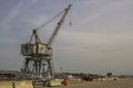 Pier crane Royalty Free Stock Photo