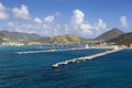 Pier for cruise ships in Philipsburg. Sint Maarten