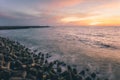 Pier in Darlowek Royalty Free Stock Photo