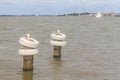 Pier details in Lagoa do Patos lake Royalty Free Stock Photo