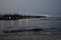 Pier in evening lighting Royalty Free Stock Photo