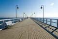 Pier in Gdynia Orlowo, Poland Royalty Free Stock Photo