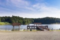 Pier at the Greene Lake Park Royalty Free Stock Photo