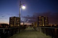 Pier and harbour night cityscape