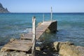 Pier at Hort Cove and Beach; Ibiza Royalty Free Stock Photo