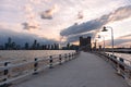 Pier 34 at Hudson River Park in New York City during a Sunset Royalty Free Stock Photo