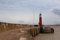 The pier jetty and harbour , Watchet, England Royalty Free Stock Photo