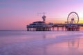 The pier jetty of scheveningen beach in Hague, den Haag Royalty Free Stock Photo