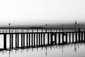 Pier on a lake with beautiful reflections Royalty Free Stock Photo