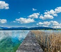 Pier in the lake in countryside
