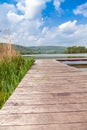 Pier at Lake Echternach in Luxembourg