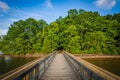 Pier on Lake Norman at Ramsey Creek Park, in Cornelius, North Ca Royalty Free Stock Photo