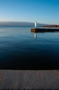 The pier at Lake Ontario at sunrise Royalty Free Stock Photo