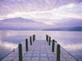 Pier Lake Outdoor Mountain landscape Sunrise Nature Background