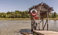 Pier on the lake. Royalty Free Stock Photo