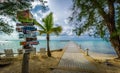 Tropical Direction Marker Royalty Free Stock Photo