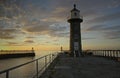 Pier lighthouse Royalty Free Stock Photo