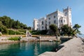 Pier and little port at Miramare castle