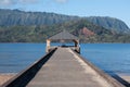 The Pier located in Hanalei Bay, Kauai Royalty Free Stock Photo