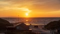 Pier of LÃÂ¸kken in the sunset