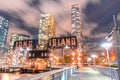 Pier of Long Island near Gantry Plaza State Park - borough of Queens - New York City Royalty Free Stock Photo