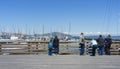 Pier 39 Marina with yachts and boats docking in San Francisco,CA