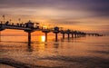 Pier in Miedzyzdroje at sunset