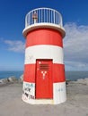 Lighttower and harbor entrance in Nazare, Centro - Portugal