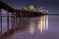 Pier night Royalty Free Stock Photo