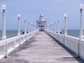 Pier with observation tower Royalty Free Stock Photo