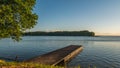 A pier over the Masurian lake Royalty Free Stock Photo